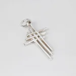 DIJE PLATA TRIPLE CRUZ LISO