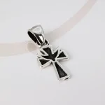 DIJE PLATA MINI CRUZ ESPIRITU SANTO PAVONADO