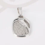 DIJE PLATA ORACION CRISTO  PAVONADO