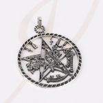 DIJE PLATA TETRAGRAMATON PAVONADO