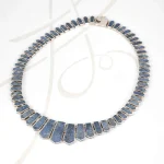 GARGANTILLA PLATA ASIMETRICA PESADA PIEDRA