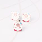 JUEGO PLATA BORREGO FLOR ESMALTADO