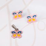 JUEGO PLATA MARIPOSA ESMALTADO