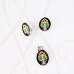 JUEGO PLATA VIRGENCITA DISTROLLER ESMALTADO