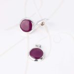 JUEGO PLATA CIRCULO GRANDE ESMALTADO