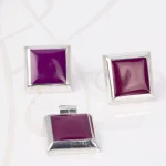 JUEGO PLATA CUADRADO GRANDE ESMALTADO