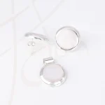 JUEGO PLATA CIRCULO GRANDE ESMALTADO