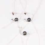 JUEGO PLATA SEMICIRCULO PERLA