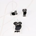 JUEGO PLATA BUHO COMPLETO PAVONADO