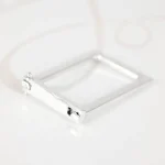 LLAVERO PLATA SILUETA RECTANGULO LISO