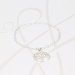 PULSERA CON DIJE PLATA ARBOL VIDA CADENA