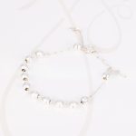 PULSERA CON DIJE PLATA MISTERIO GRANDE LISO