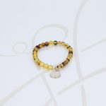 PULSERA CON DIJE PLATA SAN BENITO PIEDRA AB