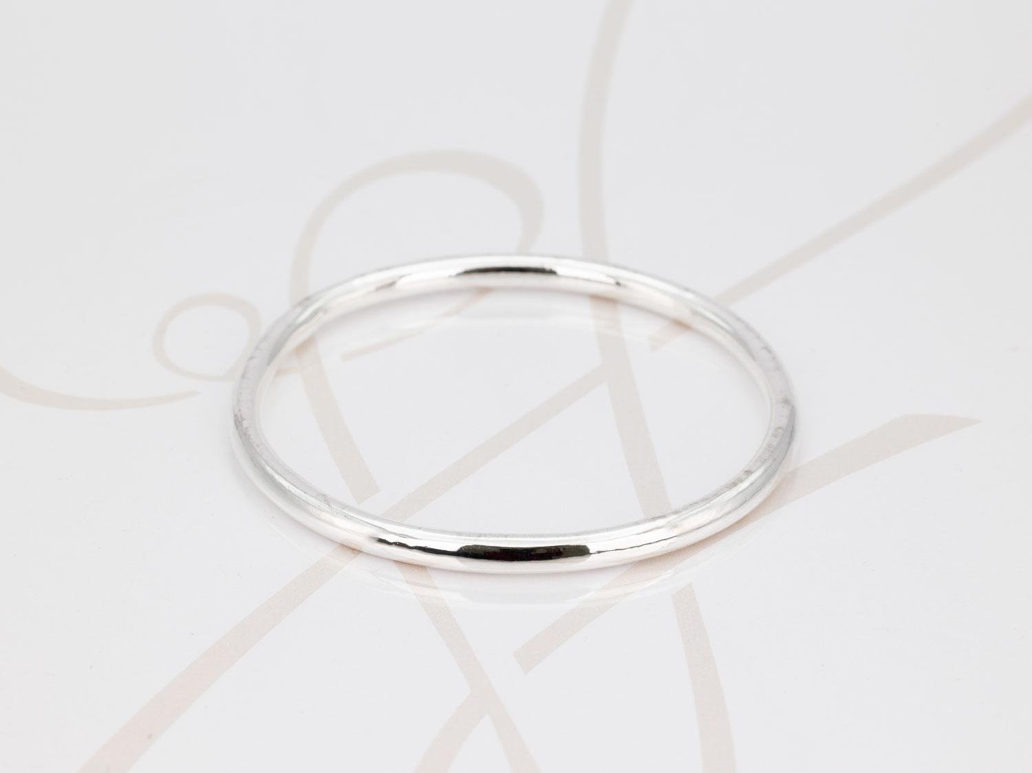 PULSERA SIN DIJE PLATA ARO GRUESO LISO
