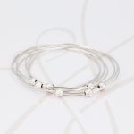 PULSERA SIN DIJE PLATA SEMANARIO BOLAS LISO