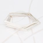 PULSERA SIN DIJE PLATA SEMANARIO PENTAGONAL LISO