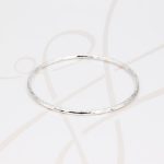 PULSERA SIN DIJE PLATA ARO DELGADO MARTILLADO