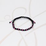 PULSERA SIN DIJE PLATA MINI BOLITAS TEJIDA