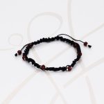 PULSERA SIN DIJE PLATA MINI BOLITAS TEJIDA