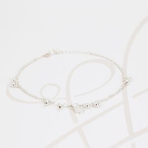 TOBILLERA CON DIJE PLATA SAN BENITO CADENA