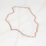 CADENA RECUBRIMIENTO DE ORO ROSA MEDIANA LISA FORZADA