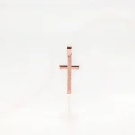 DIJE RECUBRIMIENTO DE ORO ROSA CRUZ SENCILLA LISO