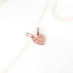 DIJE RECUBRIMIENTO DE ORO ROSA CORAZON TU Y YO LISO