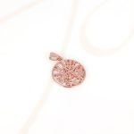 DIJE RECUBRIMIENTO DE ORO ROSA TETRAGRAMA LISO