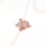 DIJE RECUBRIMIENTO DE ORO ROSA ELEFANTE ZIRCONIA