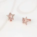 HUGGIES RECUBRIMIENTO DE ORO ROSA ESTRELLA ZIRCONIA