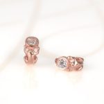 HUGGIES RECUBRIMIENTO DE ORO ROSA RANA ZIRCONIA