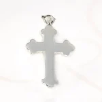 DIJE RECUBRIMIENTO DE PLATA CRUZ TREBOLADA LISO