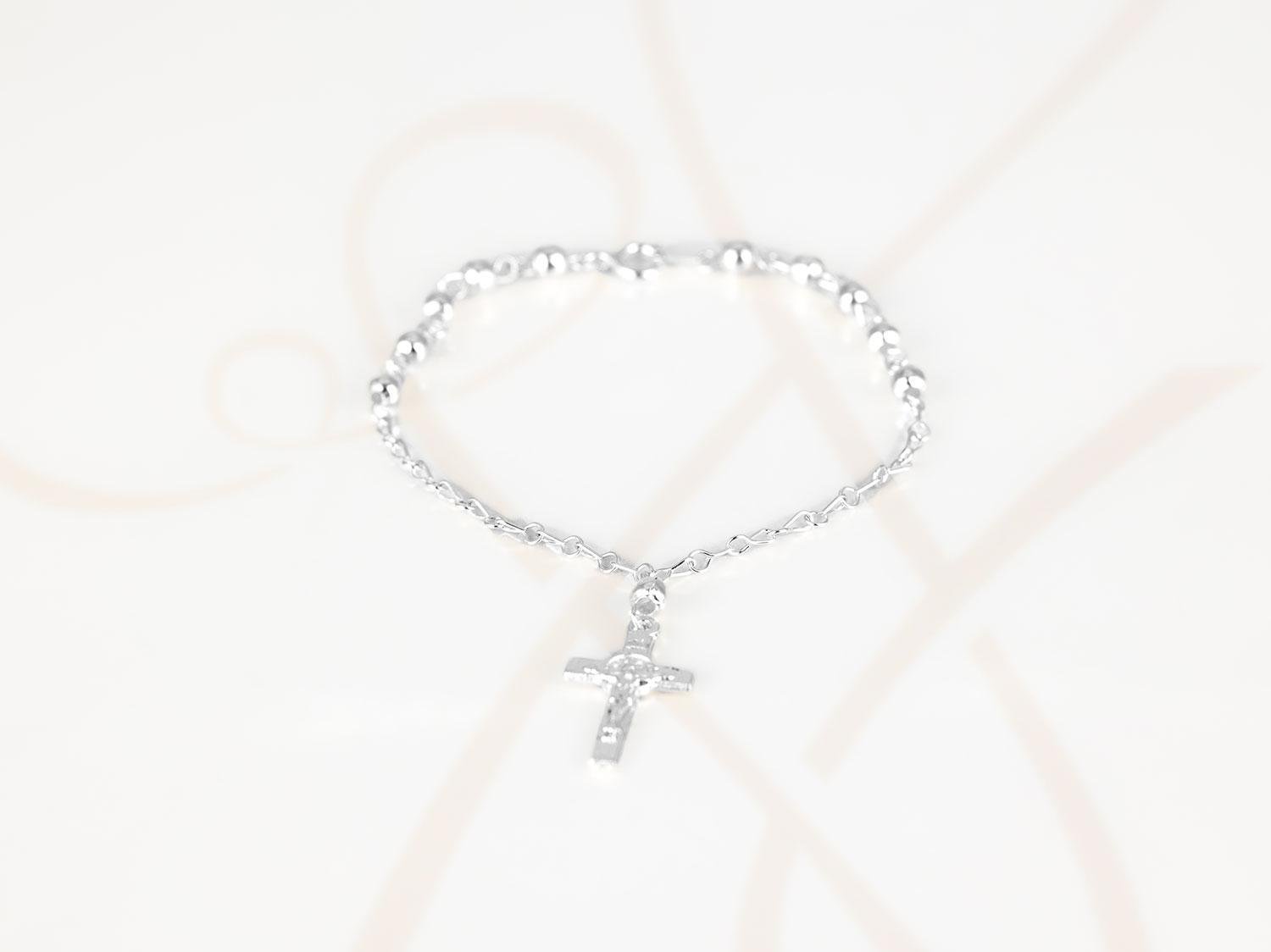 PULSERA CON DIJE RECUBRIMIENTO DE PLATA MISTERIO CHICO LISO