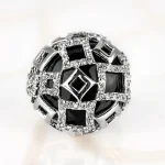 ANILLO RECUBRIMIENTO DE RODIO CIRCULO ZIRCONIA PIEDRA