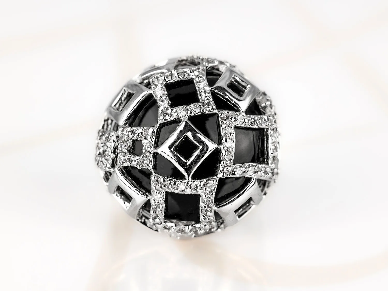 ANILLO RECUBRIMIENTO DE RODIO CIRCULO ZIRCONIA PIEDRA