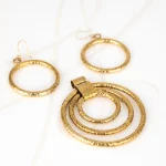 JUEGO TUMBAGA AROS MARTILLADO