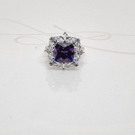 ANILLO PLATA RODIZADA PRINCESS COPOS AMATISTA